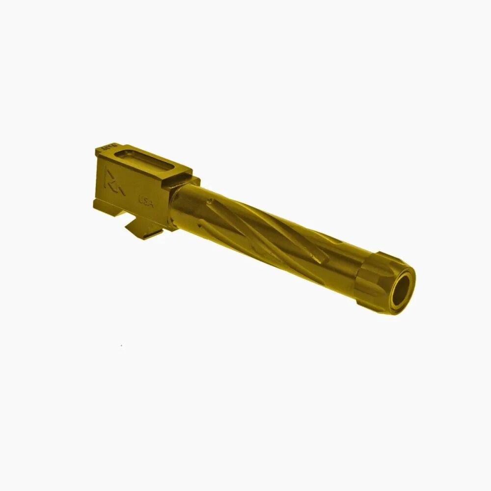 RIVAL ARMS V1 Threaded Gold Barrel for Glock Model 19 Gen3/4