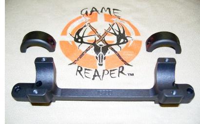 DNZ Game Reaper-Remington Scope Mount/Ring Combo for Remington 700 LA, 1in Low, Black