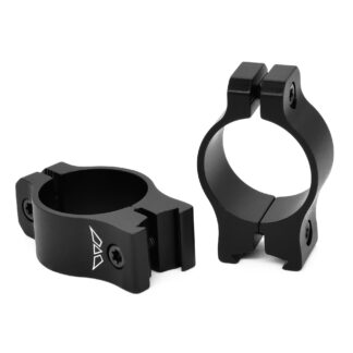 Warne Vapor 2-Piece Rimfire Scope Rings 1 in Low 3/8" Dovetail Vertical Split Matte Black Aluminum