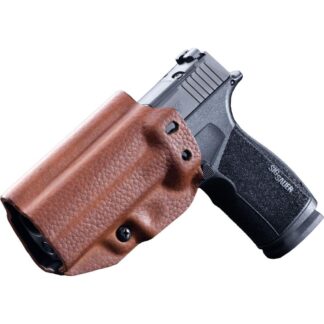 Mission First Tactical Hybrid Holster for SIG P365 X-Macro, Brown Leather/Kydex, Ambidextrous