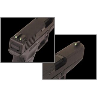 Truglo TG231G1A Tritium Night Sights for Glock 42/43/43X/48, Front Green Rear Green