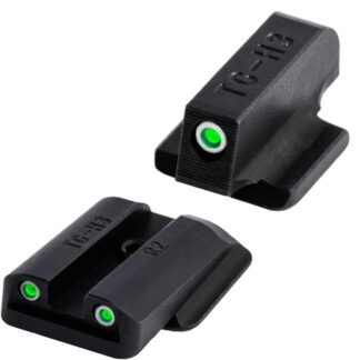 Truglo Tritium Pro Night Sights TG231R2W Front/Rear Green Tritium White Outline, rear view