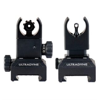 Ultradyne USA C4 Flip-Up Front and Rear Sight Combo, Black, Picatinny Rail Fit