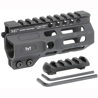 Midwest Industries Combat Rail M-LOK Free Float Handguard 4.5 in Black