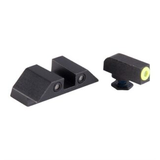 GLOCK 17/19/33/46 YELLOW FRONT & BLACK SQUARE NOTCH REAR