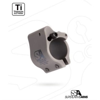 AR-15 CLAMP ON TITANIUM ADJUSTABLE GAS BLOCK .750'' GRAY