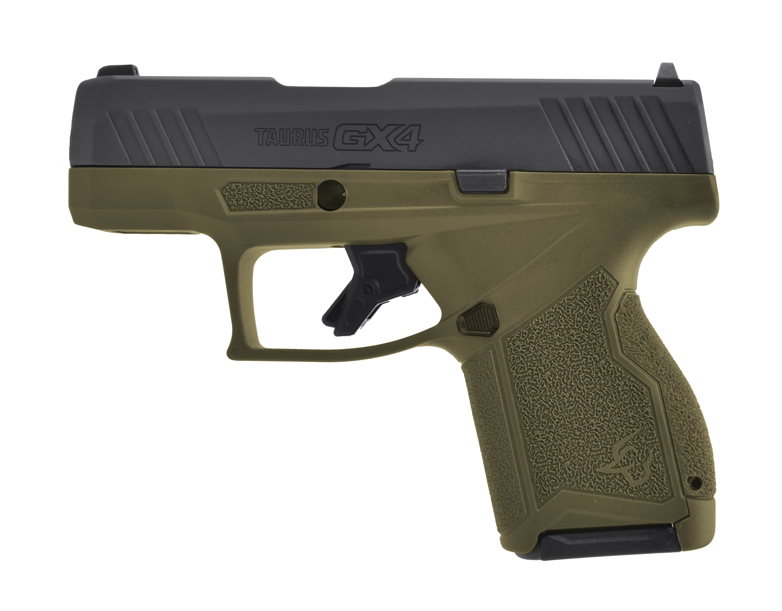 Taurus GX4 9mm Semi-Auto Pistol, 3.06 in Barrel, 11+1 Rounds, Black DLC/ODG