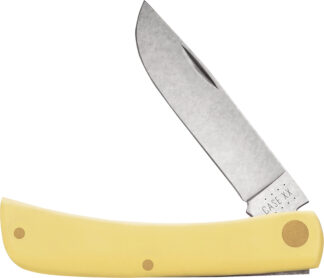 Case Sod Buster Jr. Yellow Synthetic Pocket Knife, 2.80in Blade, Chrome Vanadium Steel