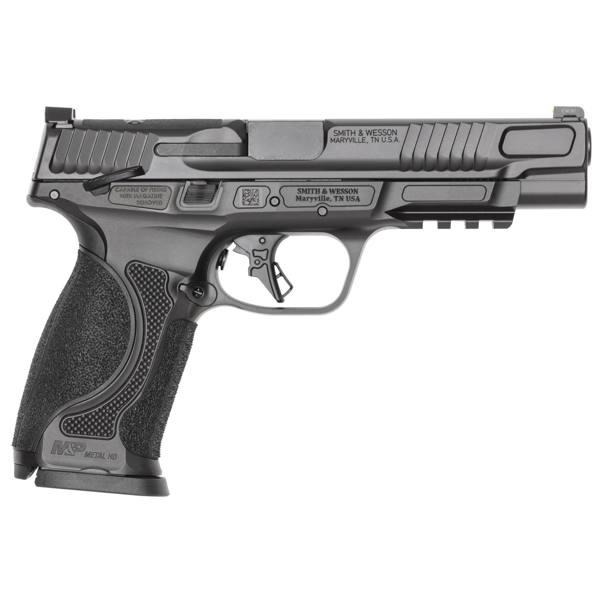 Smith & Wesson M&P M2.0 9mm Full Size Semi-Auto, 5 in, 17+1 Rounds, Black Armornite