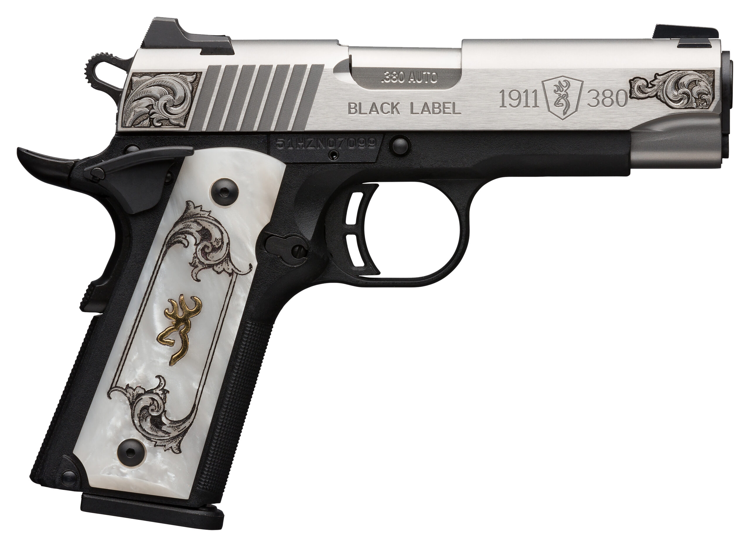 Browning 1911 Black Label Medallion Compact 380 ACP Semi-Auto Pistol 3.63 in Barrel, 8+1