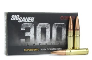 Sig Sauer .300 Blackout 125-Grain Match OTM Supersonic Ammo, 20 Rounds/Box