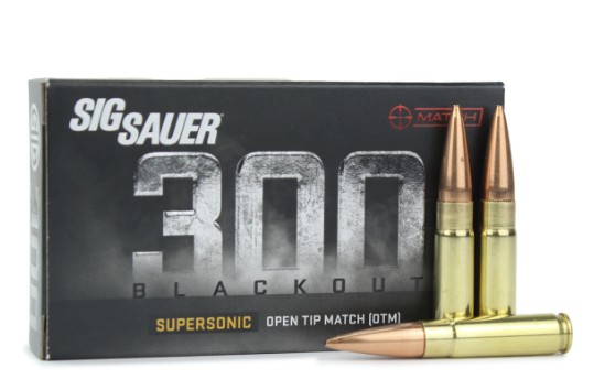 Sig Sauer .300 Blackout 125-Grain Match OTM Supersonic Ammo, 20 Rounds/Box