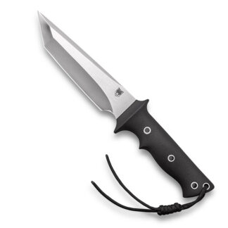 Cobratec Knives Renegade 440C Tanto Fixed Blade Knife, 6.00 in, G10 Handle, Black