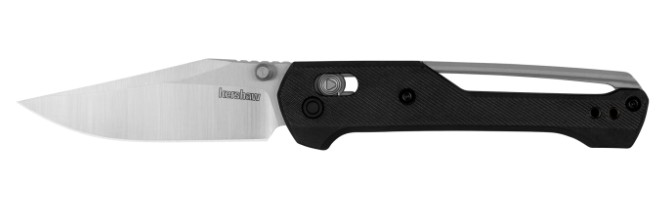 Kershaw Airspace 3 in Clip Point Folding Knife, Black Polymer Handle, Satin Blade