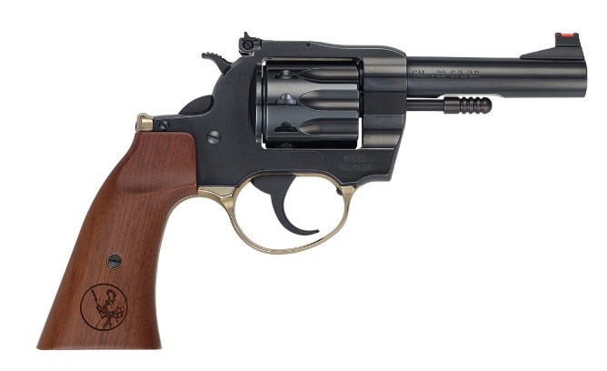 Henry Golden Boy Deadeye Revolver .22 LR 4in Blued Walnut Gunfighter Grip, 10 Rounds