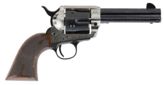 Cimarron Frontier Single Action Revolver .45 Colt 4.75" Barrel, 6 Rounds, Blued/Old Silver/Walnut Grip