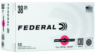 Federal RTP38130 .38 Special 130 gr FMJ, 50 Rounds Per Box