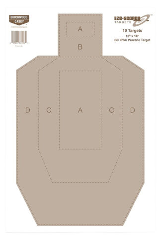 Birchwood Casey EZE-Scorer BC-IPSC Practice Target 12 x 18 in, Hanging, 100-Pack
