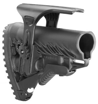 FAB Defense GLR-16 CP Buttstock for AR-15, Black, Adjustable Cheek-Rest