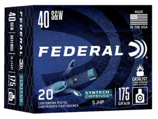 Federal Syntech Defense .40 S&W 175 gr Semi Jacketed Hollow Point, 20-Round Box