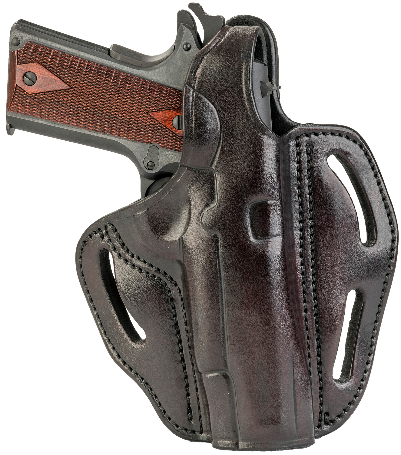 1791 Gunleather BHX Belt Slide Holster, OWB, Signature Brown Leather, 1911 4-5 in