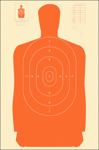 Action Target B-27S Standard Law Enforcement Qualification Target 24 x 45 Orange/White, 100/Box