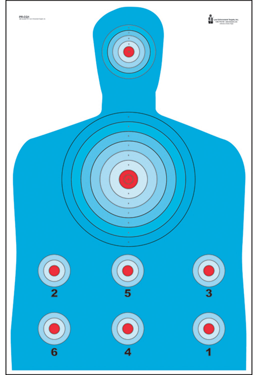 Action Target High Visibility Fluorescent Target, 23 x 35 in, Black/Red/Blue, 100 Per Box