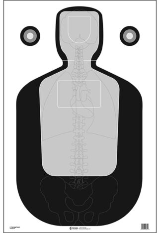 Action Target TQ-19 Hanging Paper Target, 23 x 35 in, Black/Gray, 100 Per Box