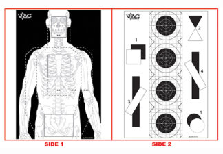 Action Target VTACP100 VTAC Double-Sided Paper Target, Marksmanship/Silhouette, 100 Per Box