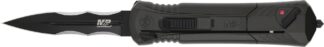 Battenfeld MPOTF10 OTF Serrated Knife, 3.5" Stainless Steel Blade, Gray/Black