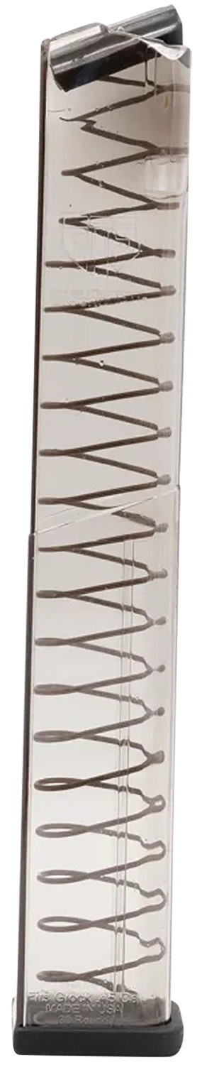 ETS Group GLK2130 Pistol Mags  30rd Extended 45 ACP Compatible w/Glock 21/30/41 Clear Polymer