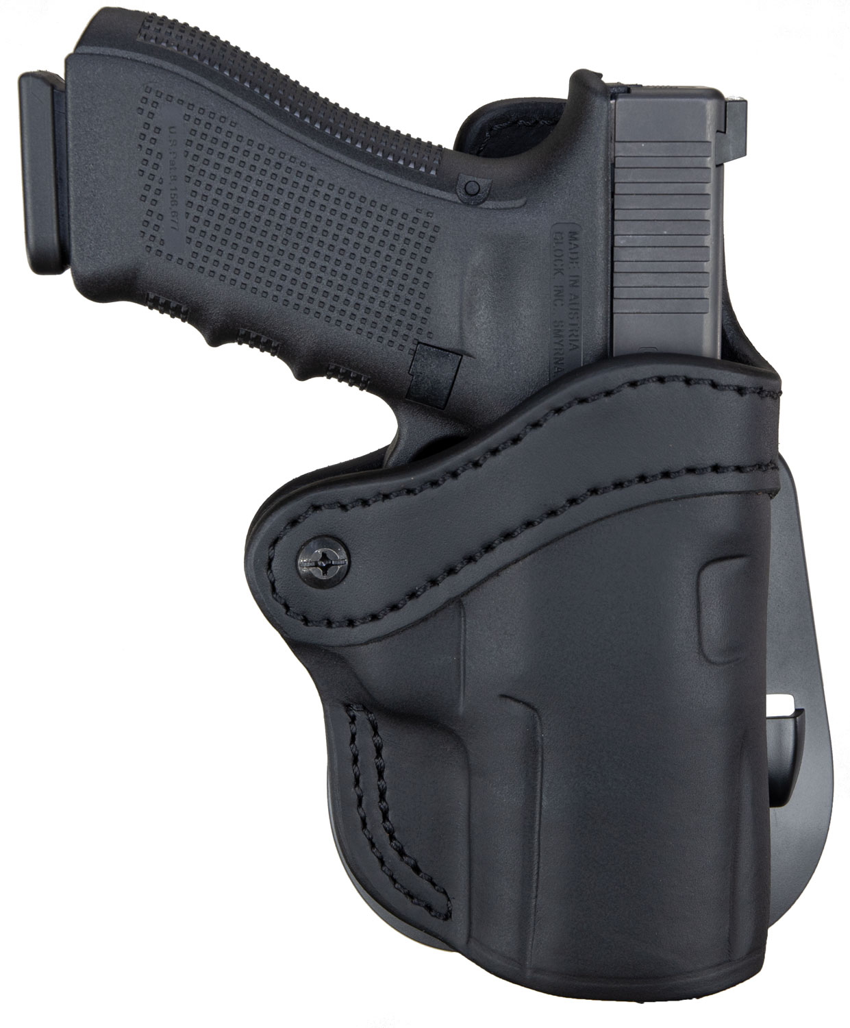 1791 Gunleather BH2.4S Optic Ready Paddle OWB Holster, Stealth Black Leather, Right Hand