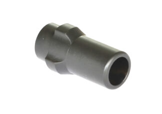 Griffin Armament 3-Lug Adapter for 9mm Luger, 1/2x28 Thread, 1.43 in Length, Black Melonite
