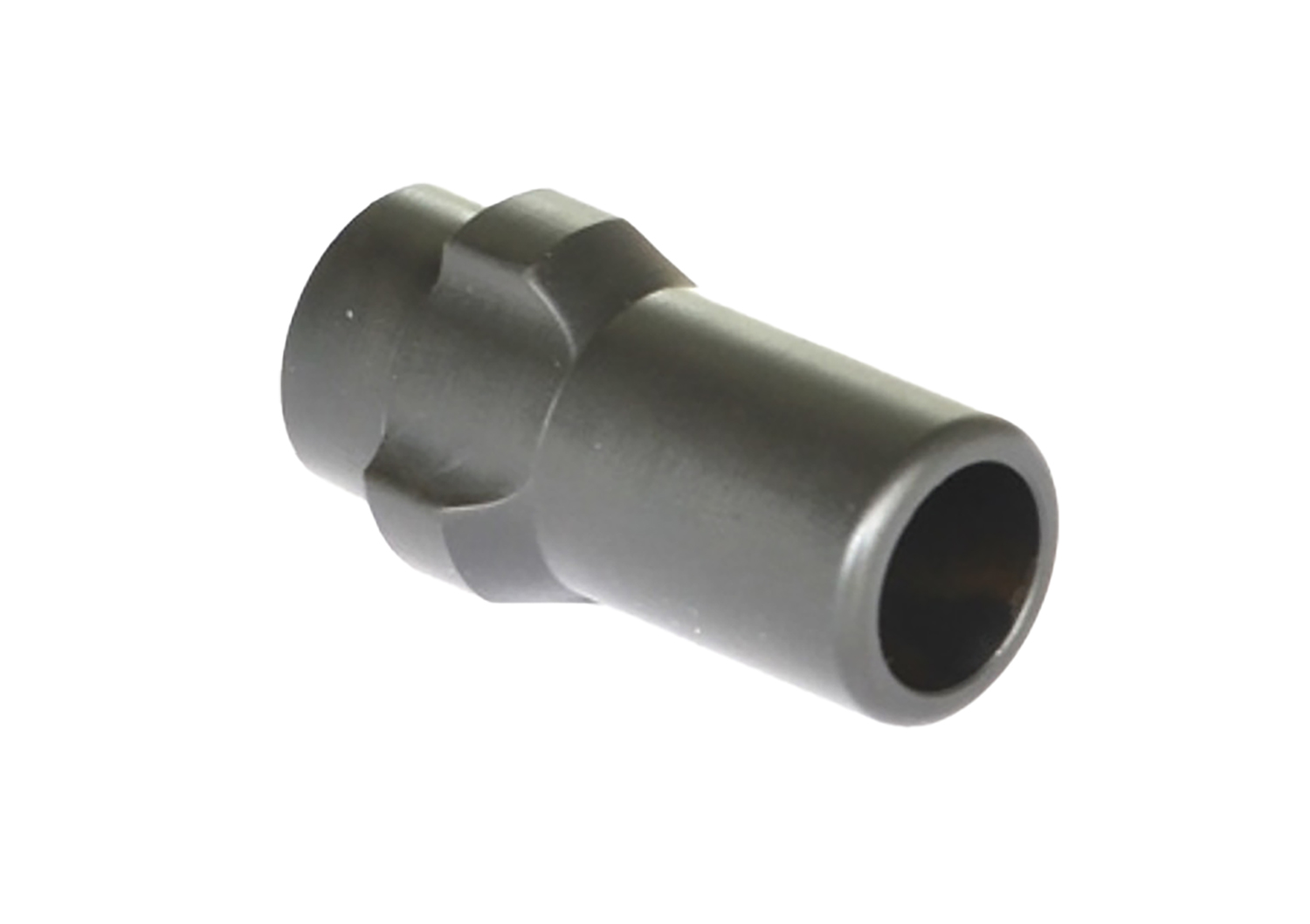 Griffin Armament 3-Lug Adapter for 9mm Luger, 1/2x28 Thread, 1.43 in Length, Black Melonite