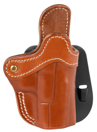 1791 Gunleather Optic Ready Paddle Holster for Glock 17/Shield/Springfield XD Right Hand, Classic Brown