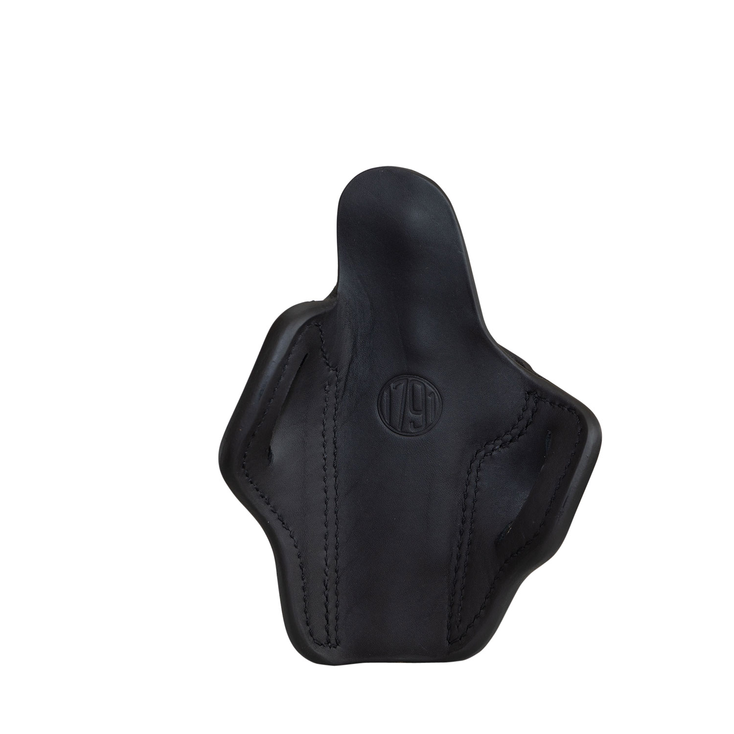 1791 Gunleather ORBH1SBLR BH1 Optic Ready OWB Size 01 Stealth Black Leather Belt Slide Fits 5" 1911 Right Hand