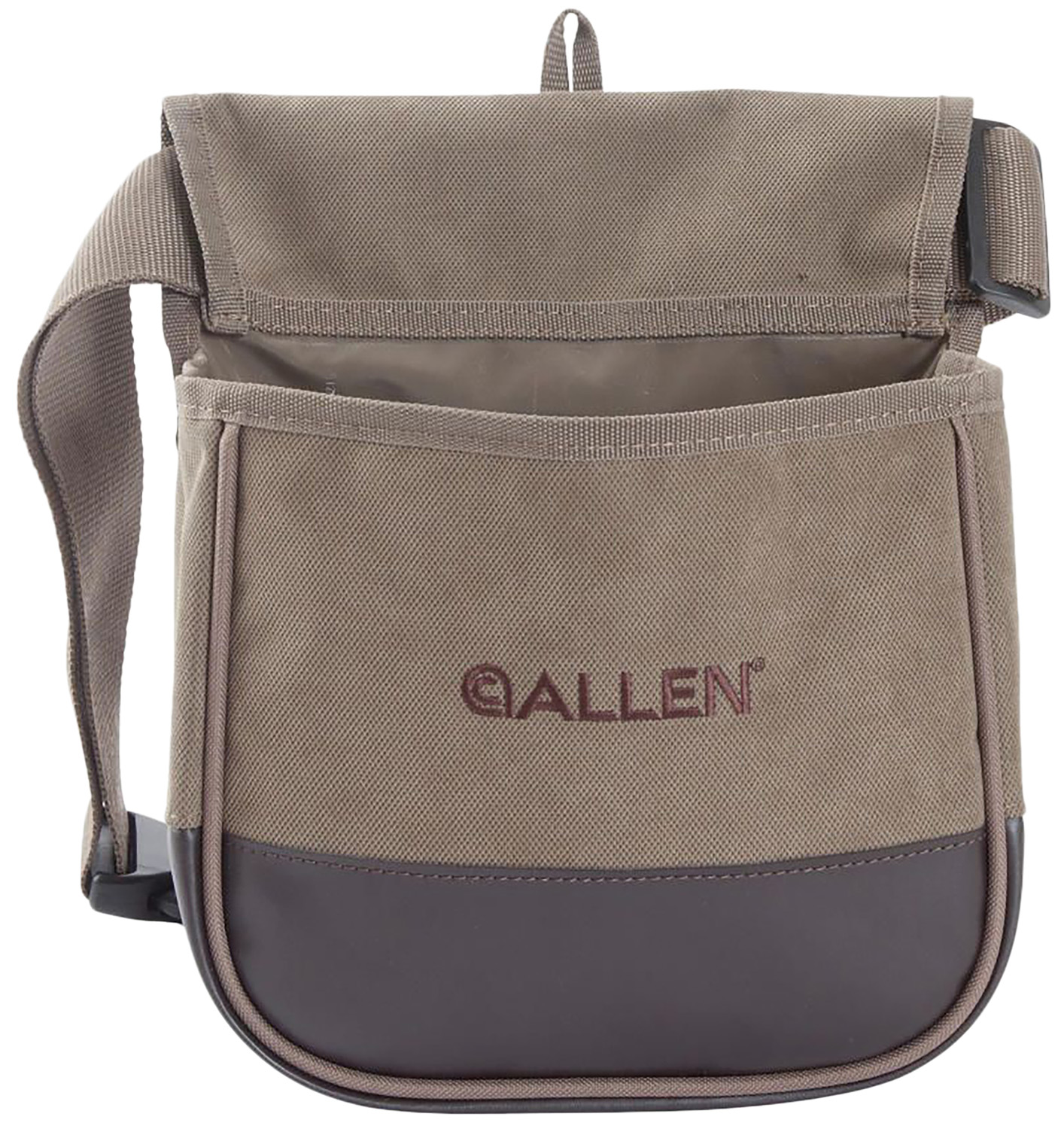 Allen Select Canvas Double Compartment Shell Bag, Tan Belt Loop/Clasp