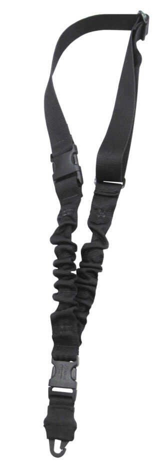 Tac Shield T6010BK Shock Sling Single-Point, Black 1.25 in Webbing