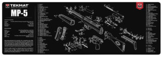 TekMat MP5 Cleaning Mat 12 x 36 in, 1/8 in Thick, Black/White