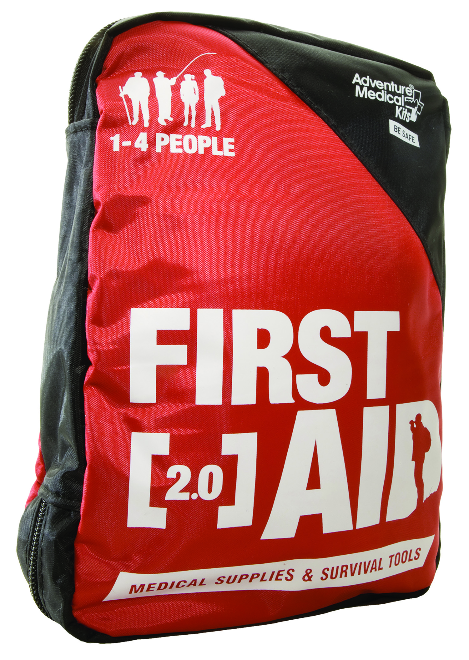 Adventure Medical Kits Adventure First Aid 2.0 Kit 1-4 People, Black/Red
