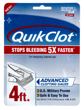 Adventure Medical Kits QuikClot Hemostatic Gauze 3 in x 48 in White