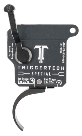 TriggerTech Model 700 Two-Stage Pro Curved Trigger, 1-3.50 lbs, Matte Gray/Black, Right