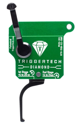 TriggerTech Diamond Two-Stage Flat Clean Trigger for Remington 700 Right, Green/Black Parts