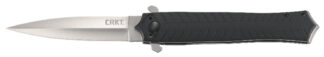 CRKT 2265 Xolotl 3.64" Folding Spear Point Plain Satin 4116 Stainless Steel Blade/Black G10 Handle Includes Pocket Clip