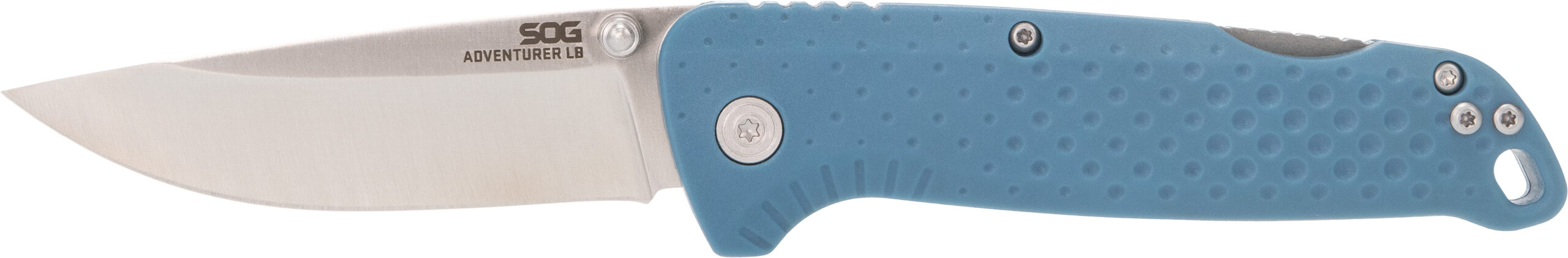 SOG Adventure LB 3.5 in 5Cr13MoV SS Drop Point Folding Knife (Nordic Blue)