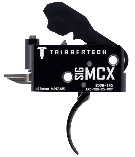 Trigger Tech Adaptable Two-Stage Flat Trigger for SIG MCX, Black PVD, 2.50-5 lb