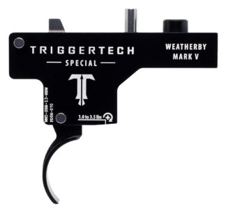 TriggerTech WM5SBB13NBW Special  Single-Stage Curved Trigger with 1-3.50 lbs Draw Weight & Black PVD Finish for Weatherby Mark V