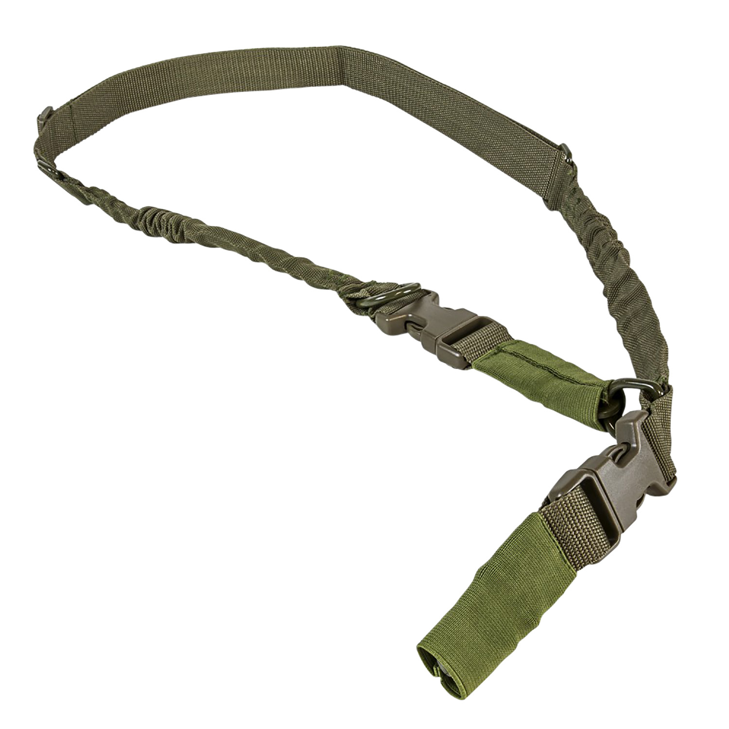 NCStar AARS21PG VISM 2-Point/1-Point Sling Green Nylon Strap 55"-72" Adjustable Bungee