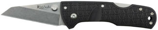 Cold Steel CS20KPL Kiridashi  2.50" Folding Sheepsfoot Plain 4116 Stainless Steel Blade/Black Griv-Ex Handle Includes Pocket Clip