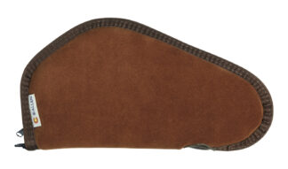 Heritage Cases 8611 Suede Handgun Case with Faux Sherpa Lining, Foam Padding, Lockable Zippers, 11 in Brown